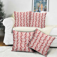 Hawaii Ti Leaf Maile Tuberose Lei Pillow Cover With Hanalei Leaf Red