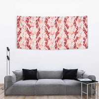 Hawaii Ti Leaf Maile Tuberose Lei Tapestry With Hanalei Leaf Red