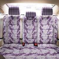 Hawaii Ti Leaf Maile Tuberose Lei Back Car Seat Cover With Hanalei Leaf Purple