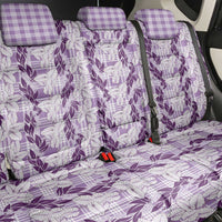 Hawaii Ti Leaf Maile Tuberose Lei Back Car Seat Cover With Hanalei Leaf Purple