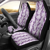 Hawaii Ti Leaf Maile Tuberose Lei Car Seat Cover With Hanalei Leaf Purple