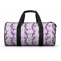 Hawaii Ti Leaf Maile Tuberose Lei Duffle Bag With Hanalei Leaf Purple LT05 One size Purple - Polynesian Pride
