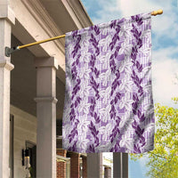 Hawaii Ti Leaf Maile Tuberose Lei Garden Flag With Hanalei Leaf Purple LT05 House Flag Purple - Polynesian Pride
