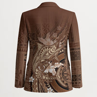 Samoa Tatau Marlin Blazer With Siapo Motifs Brown
