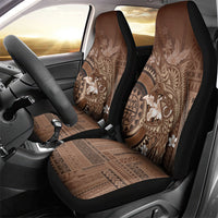 Samoa Tatau Marlin Car Seat Cover With Siapo Motifs Brown