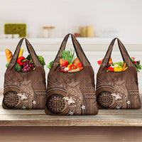 Samoa Tatau Marlin Grocery Bag With Siapo Motifs Brown