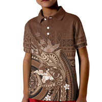 Samoa Tatau Marlin Kid Polo Shirt With Siapo Motifs Brown