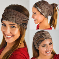 Samoa Tatau Marlin Neck Gaiter With Siapo Motifs Brown