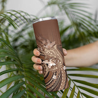 Samoa Tatau Marlin Skinny Tumbler With Siapo Motifs Brown