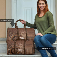 Samoa Tatau Marlin Travel Bag With Siapo Motifs Brown