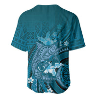 Samoa Tatau Marlin Baseball Jersey With Siapo Motifs Teal