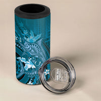 Samoa Tatau Marlin 4 in 1 Can Cooler Tumbler With Siapo Motifs Teal