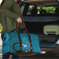 Samoa Tatau Marlin Travel Bag With Siapo Motifs Teal LT05 - Polynesian Pride