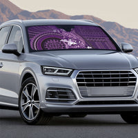 Samoa Tatau Marlin Auto Sun Shade With Siapo Motifs Violet