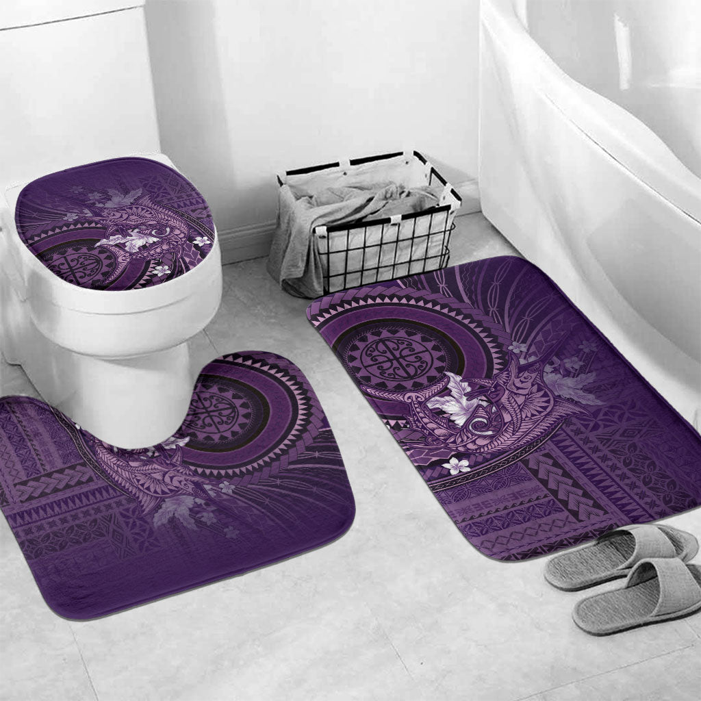 Samoa Tatau Marlin Bathroom Set With Siapo Motifs Violet