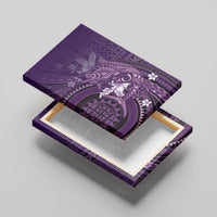 Samoa Tatau Marlin Canvas Wall Art With Siapo Motifs Violet