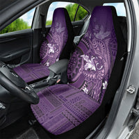 Samoa Tatau Marlin Car Seat Cover With Siapo Motifs Violet