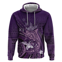 Samoa Tatau Marlin Hoodie With Siapo Motifs Violet