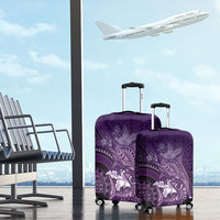 Samoa Tatau Marlin Luggage Cover With Siapo Motifs Violet
