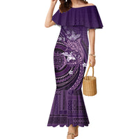 Samoa Tatau Marlin Mermaid Dress With Siapo Motifs Violet