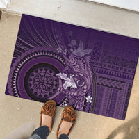 Samoa Tatau Marlin Rubber Doormat With Siapo Motifs Violet