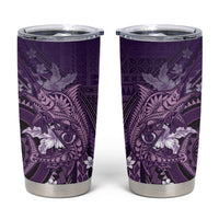 Samoa Tatau Marlin Tumbler Cup With Siapo Motifs Violet