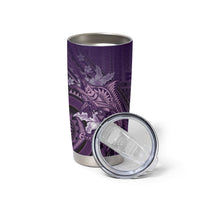 Samoa Tatau Marlin Tumbler Cup With Siapo Motifs Violet