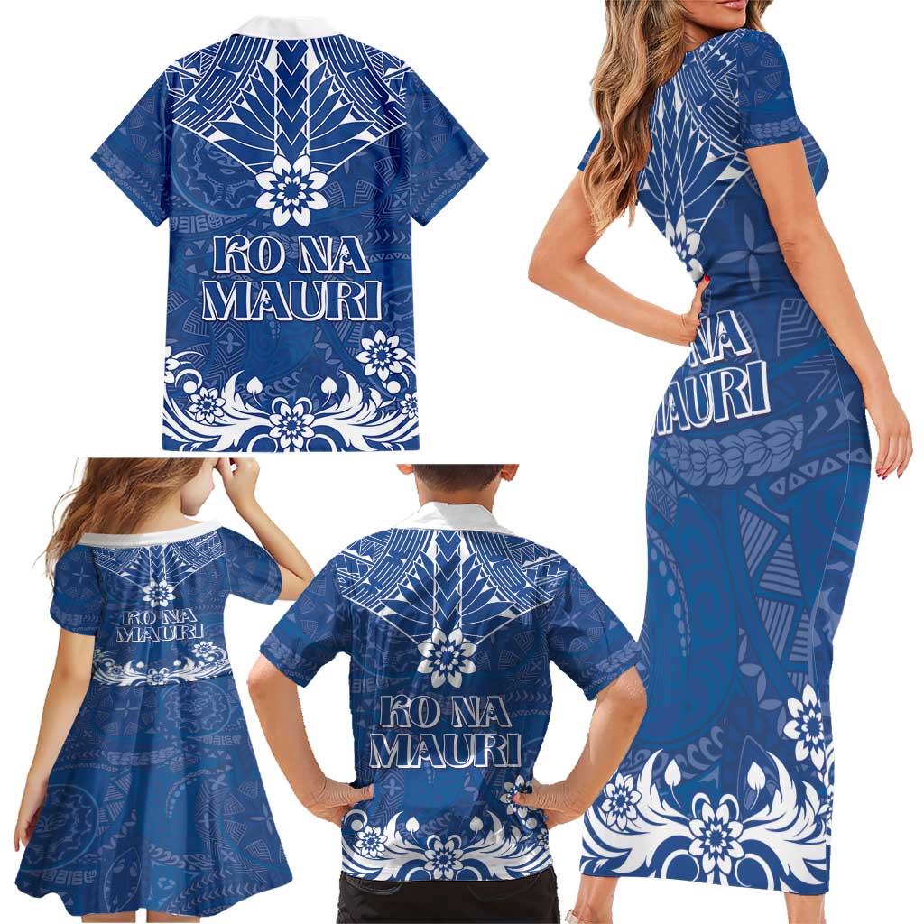 Wikin te Taetae ni Kiribati Family Matching Short Sleeve Bodycon Dress and Hawaiian Shirt Pacific Tapa Pattern LT05 - Polynesian Pride