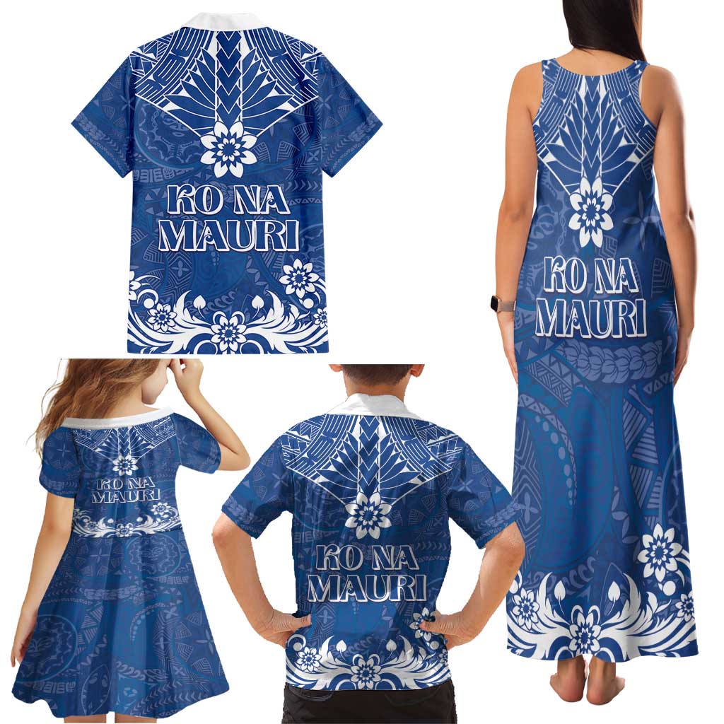 Wikin te Taetae ni Kiribati Family Matching Tank Maxi Dress and Hawaiian Shirt Pacific Tapa Pattern LT05 - Polynesian Pride