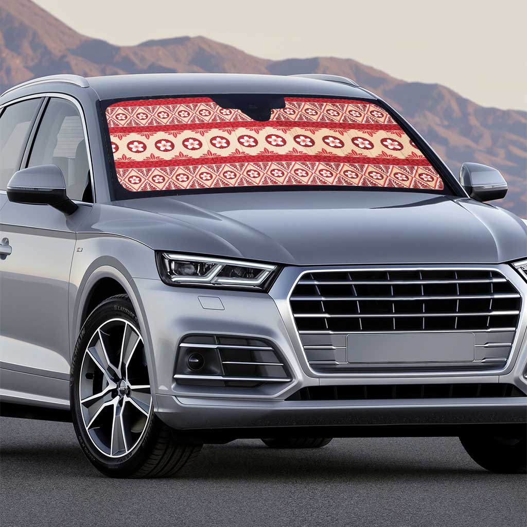 Tonga Language Week Auto Sun Shade Lea Faka-Tonga Everyday - Polynesian Pride