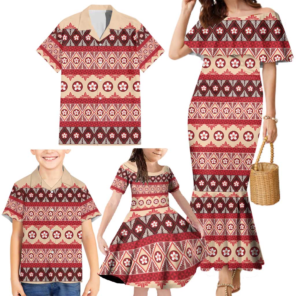 Tonga Language Week Family Matching Mermaid Dress and Hawaiian Shirt Lea Faka-Tonga Everyday LT05 - Polynesian Pride