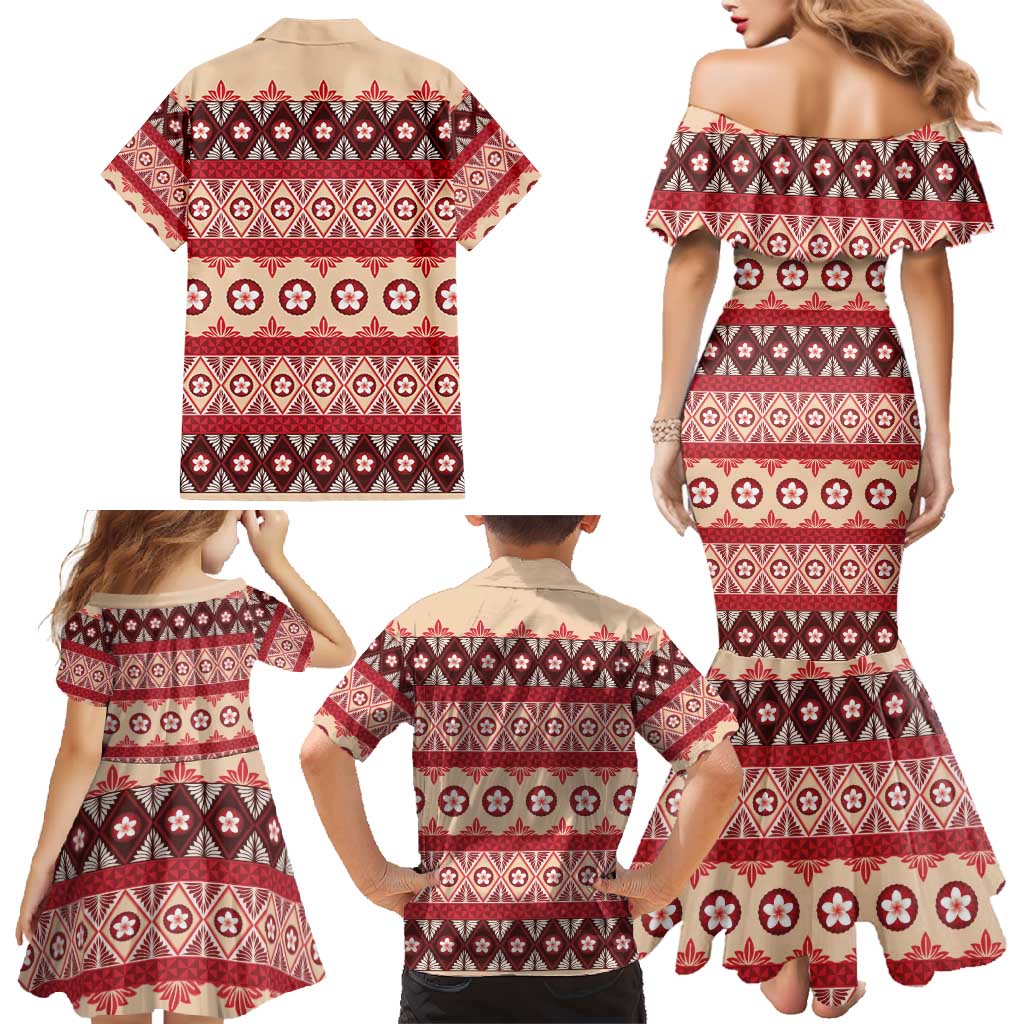 Tonga Language Week Family Matching Mermaid Dress and Hawaiian Shirt Lea Faka-Tonga Everyday LT05 - Polynesian Pride