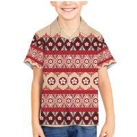 Tonga Language Week Family Matching Mermaid Dress and Hawaiian Shirt Lea Faka-Tonga Everyday LT05 Son's Shirt Beige - Polynesian Pride