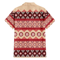 Tonga Language Week Family Matching Off The Shoulder Long Sleeve Dress and Hawaiian Shirt Lea Faka-Tonga Everyday LT05 - Polynesian Pride