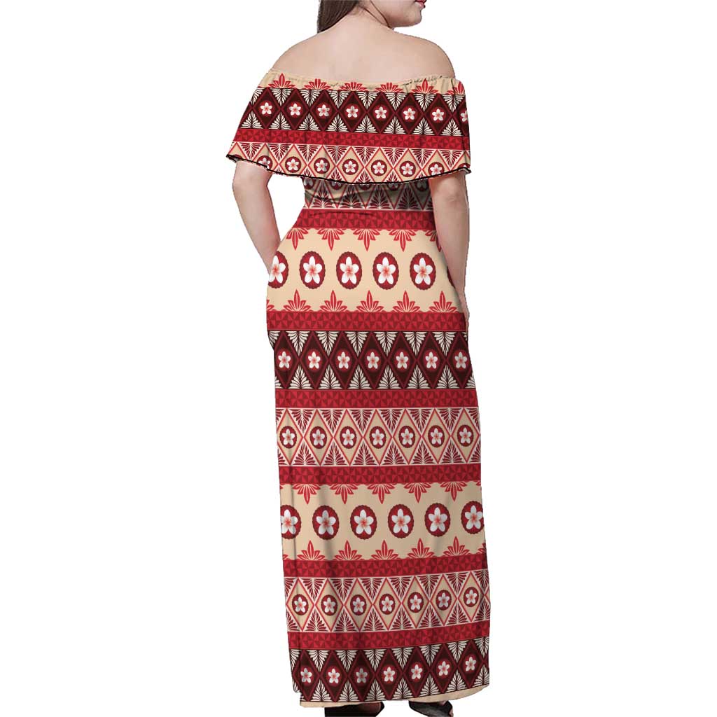 Tonga Language Week Family Matching Off Shoulder Maxi Dress and Hawaiian Shirt Lea Faka-Tonga Everyday LT05 - Polynesian Pride
