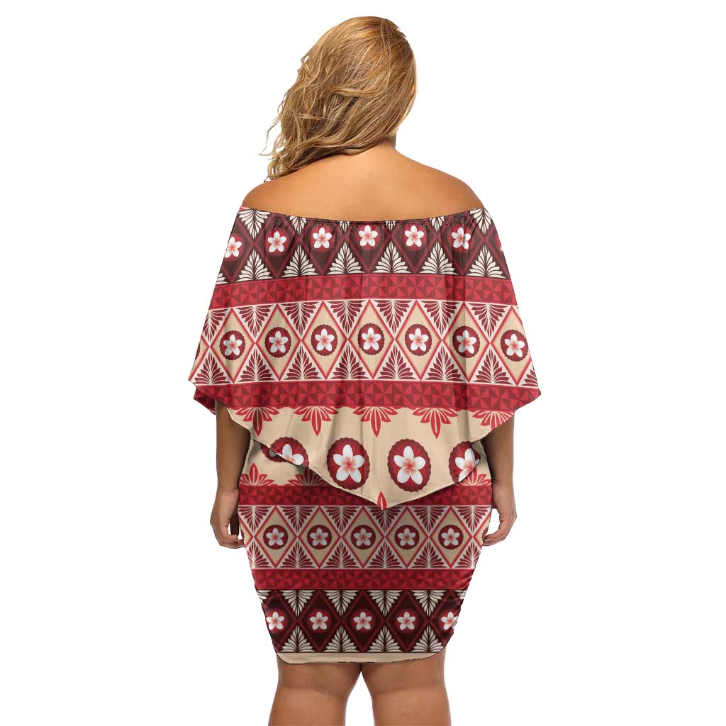 Tonga Language Week Family Matching Off Shoulder Short Dress and Hawaiian Shirt Lea Faka-Tonga Everyday LT05 - Polynesian Pride