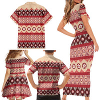 Tonga Language Week Family Matching Short Sleeve Bodycon Dress and Hawaiian Shirt Lea Faka-Tonga Everyday LT05 - Polynesian Pride