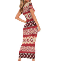 Tonga Language Week Family Matching Short Sleeve Bodycon Dress and Hawaiian Shirt Lea Faka-Tonga Everyday LT05 - Polynesian Pride