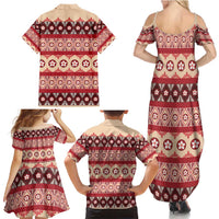 Tonga Language Week Family Matching Summer Maxi Dress and Hawaiian Shirt Lea Faka-Tonga Everyday LT05 - Polynesian Pride