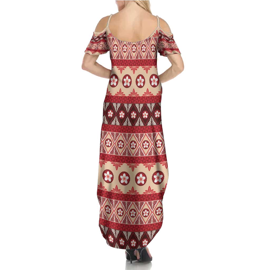 Tonga Language Week Family Matching Summer Maxi Dress and Hawaiian Shirt Lea Faka-Tonga Everyday LT05 - Polynesian Pride