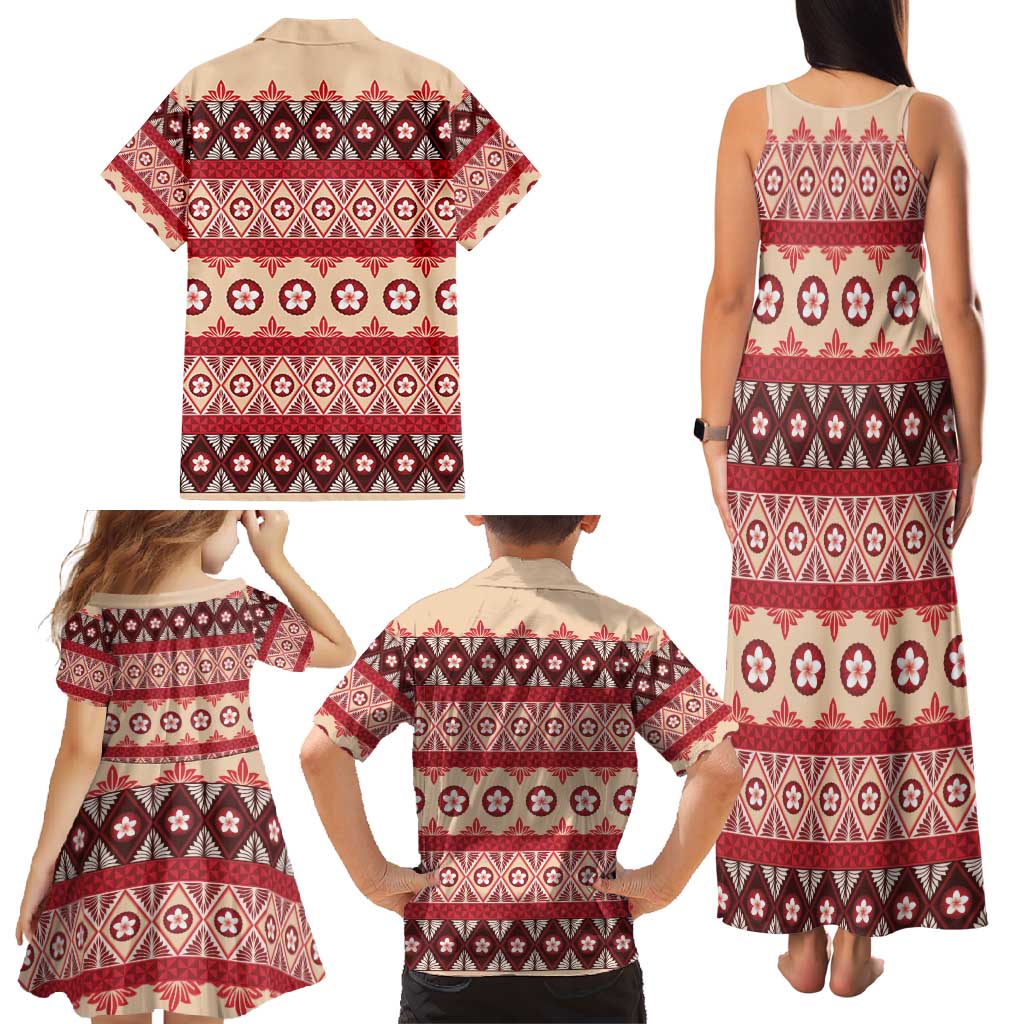 Tonga Language Week Family Matching Tank Maxi Dress and Hawaiian Shirt Lea Faka-Tonga Everyday LT05 - Polynesian Pride