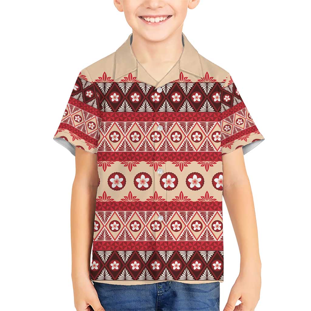 Tonga Language Week Kid Hawaiian Shirt Lea Faka-Tonga Everyday LT05 Kid Beige - Polynesian Pride