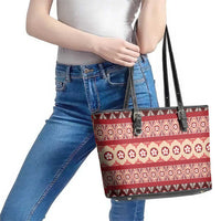 Tonga Language Week Leather Tote Bag Lea Faka-Tonga Everyday - Polynesian Pride