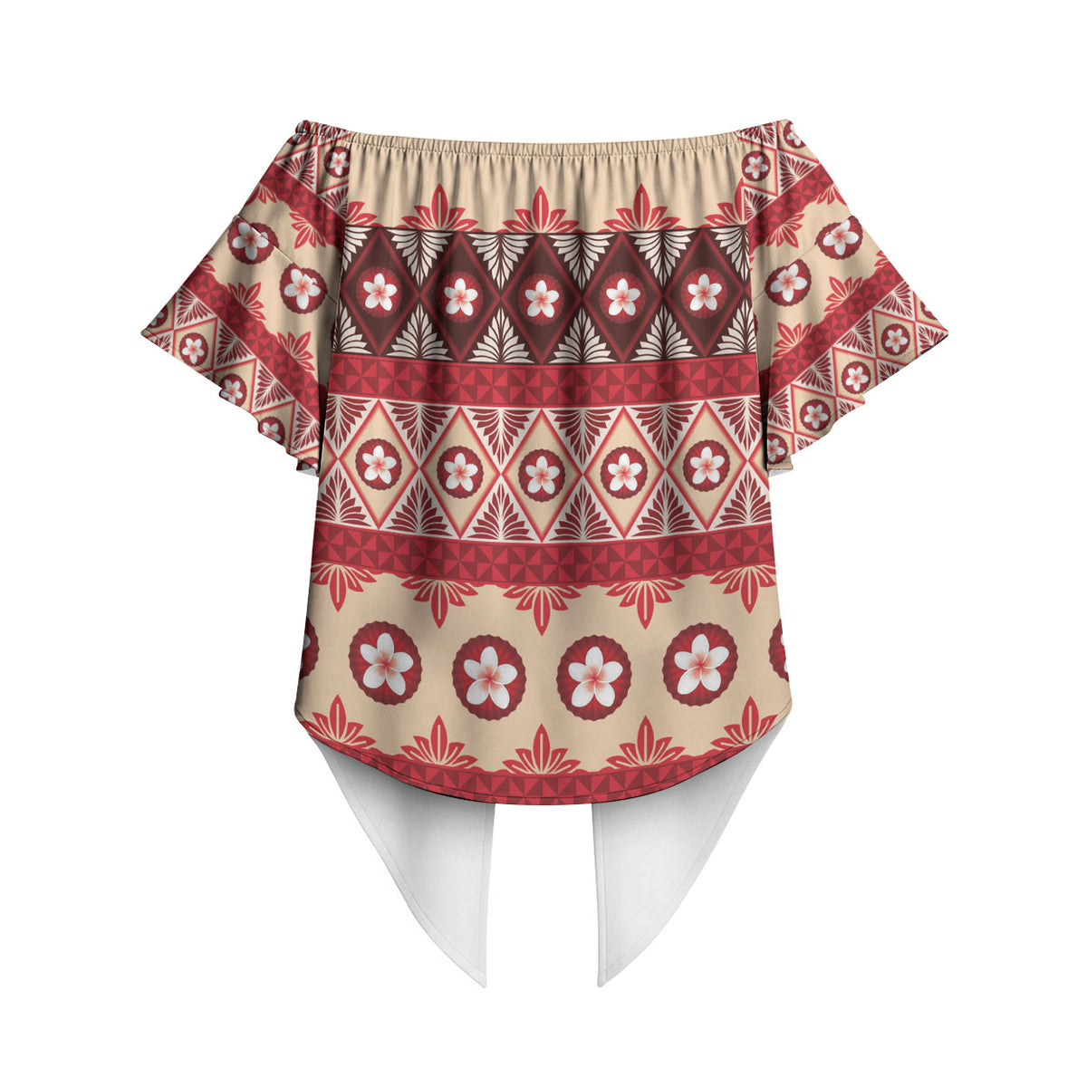 Tonga Language Week Off Shoulder Wrap Waist Top Lea Faka-Tonga Everyday LT05 - Polynesian Pride