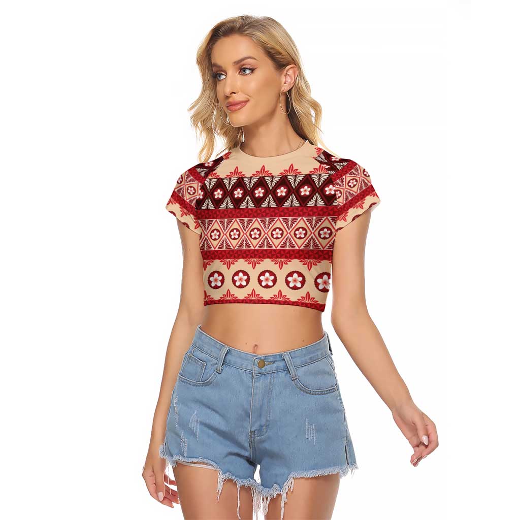 Tonga Language Week Raglan Cropped T Shirt Lea Faka-Tonga Everyday - Polynesian Pride