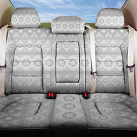 Tonga White Sunday Back Car Seat Cover Tongan Ngatu Siale Pattern - Polynesian Pride