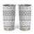Tonga White Sunday Tumbler Cup Tongan Ngatu Siale Pattern - Polynesian Pride