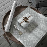 Tonga White Sunday Wrapping Paper Tongan Ngatu Siale Pattern - Polynesian Pride