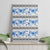Samoa White Sunday Canvas Wall Art Samoan Tapa Blue Hibiscus - Polynesian Pride