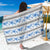 Samoa White Sunday Sarong Samoan Tapa Blue Hibiscus - Polynesian Pride